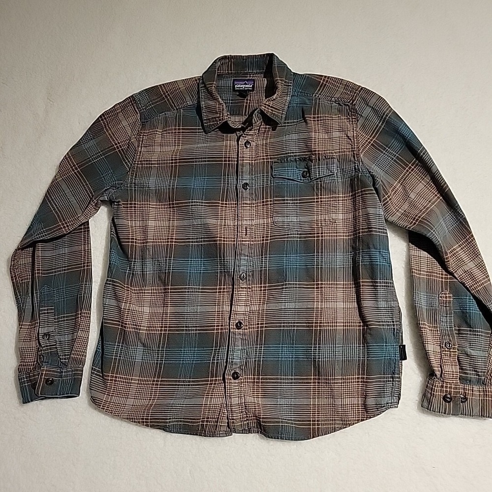 Patagonia Lightweight Fjord Flannel Shirt Style 54020 Med Organic Cotton Plaid